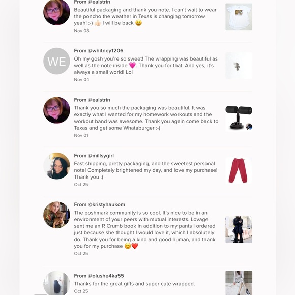 🫶🏼💗Love Notes From My Lovely Poshers!💗🫶🏼 - Picture 6 of 16